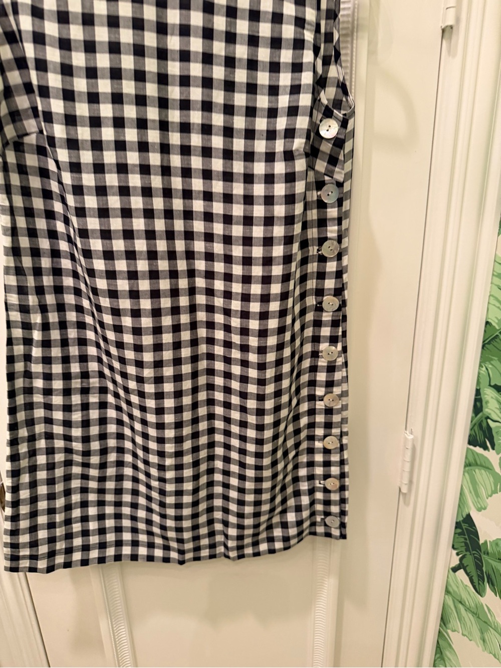 NEW Doen Black and White Coralie Gingham Mini Shift Dress Size 2 - Picture 8 of 12